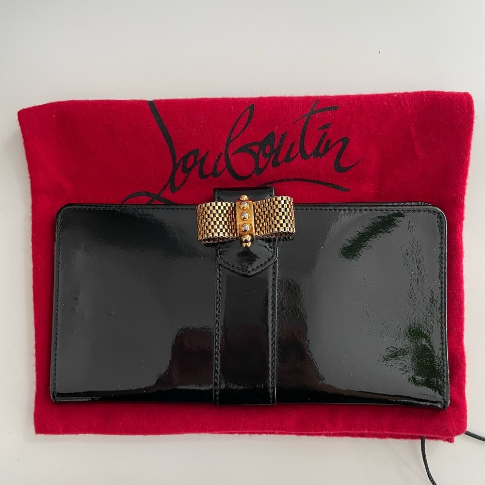 Christian Louboutin Sweet Charity wallet/clutch Black patent